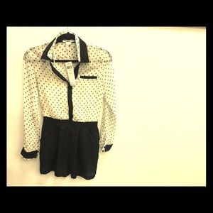 BCBG black and white jumper